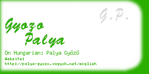 gyozo palya business card