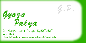 gyozo palya business card